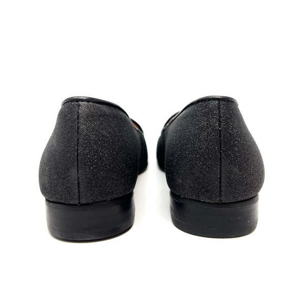 NEW Jack Rogers Ginny Glitter Loafers Black Size 6 Slip-On Shoes Shimmer New - Picture 5 of 11